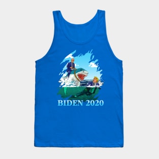 Joe Biden 2020 Trump Afraid Of Sharks Tank Top